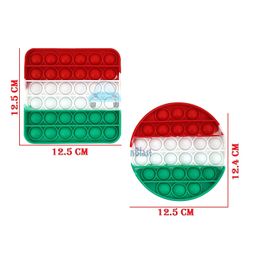 FunBlast Square & Round Pop it Silicon Fidget Toys Pack of 2 - Multicolor image 5