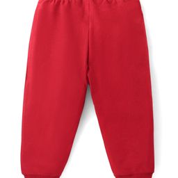 Babyhug Cotton Knit Full Length Striped Lounge Pants with Numeric & Text Print Pack of 3 - Multicolour image 5