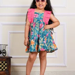 COTLAND FASHION Floral Print A-Line Dress-25
