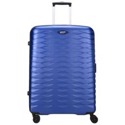 VIP Crusade Metallic Navy Blue Textured Hard Large Trolley Bag - 33 Cm-picture-2
