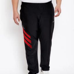 Bigbanana Black Regular Fit Striped Trackpants-image-49