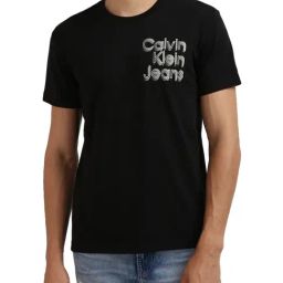 Calvin Klein Black Regular Fit Printed T-Shirt-picture-19