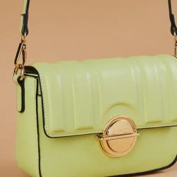 Code by Lifestyle Green Textured Sling Handbag image 4