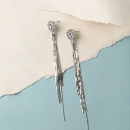 Sohi Silver Plated Designer Stone Party Dangler Earrings-10