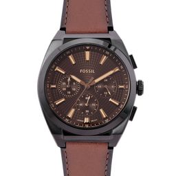Fossil Men Everett Leather Chronograph Analogue Watch FS6108I-93