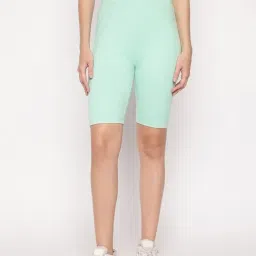 Guess Green Solid Dottie Biker Shorts-image-66