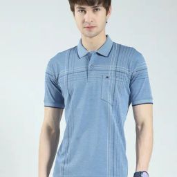 Monte Carlo Blue Regular Fit Printed T-Shirt-image-28