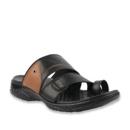 MediFeet Men's Black Toe Ring Sandals-47