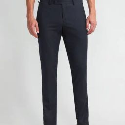 Arrow Blue Relaxed fit Solid Trousers-image-83