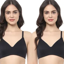 Soie Multicolor Non Wired Non Padded Everyday Bra - (Pack Of 2)-image-16