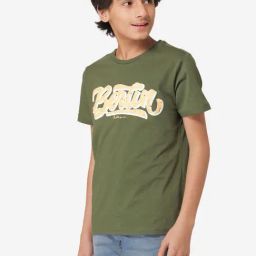 Red Tape Kids Olive Printed T-Shirt-image-92