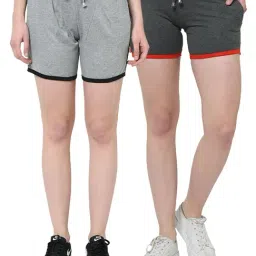 Vimal Jonney Multicolor Solid Shorts Pack of 2-25