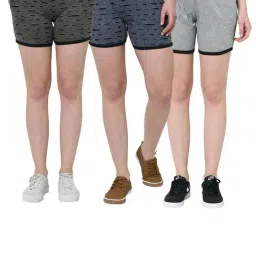Vimal Jonney Multicolor Solid Shorts Pack of 3-15