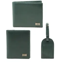 Tohl Lucca Green Casual Leather Bi-Fold Wallet,Card Holder & Key Tag Set for Men-image-96