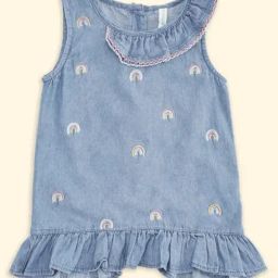 Pantaloons Baby Blue Cotton Embroidered Top-image-59