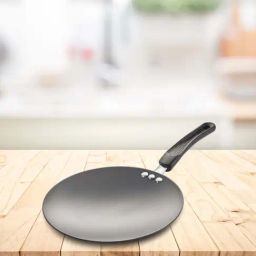 JUDGE Black Aluminium 25 cm Non-Stick Tawa - Set of 1-2