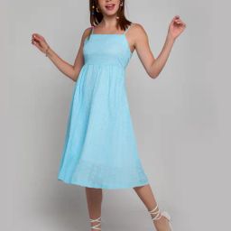 zink london zink Z Blue Embroidered Slip Dress-picture-38