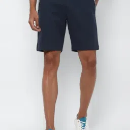 Allen Solly Navy Slim Fit Self Pattern Shorts-picture-41