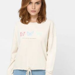 Vero Moda Beige Graphic Print Sweatshirt-image-40