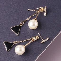 Sohi Gold Plated Pearls Casual Drop Earrings-22