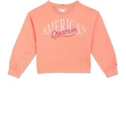Tommy Hilfiger Kids Peach Dusk Printed Regular Fit T-Shirt-image-21
