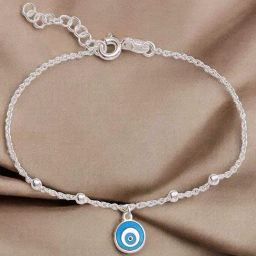 Taraash 925 Sterling Silver Evil Eye Charm Bracelet-image-19