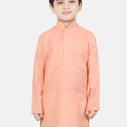 SG YUVRAJ Boys Orange Solid Straight Kurta-picture-24