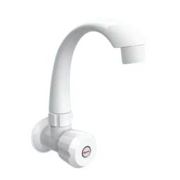 SUPREME Economy Series EVA Wall Sink Tap Quarter Turn Plastic, White-image-31