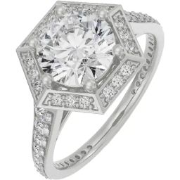 Emori 14k White Gold & Diamond Halo Zendaya Engagement Ring-image-1