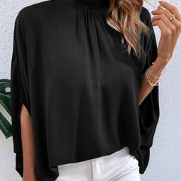 StyleCast Black Extended Sleeves Boxy Top-picture-18
