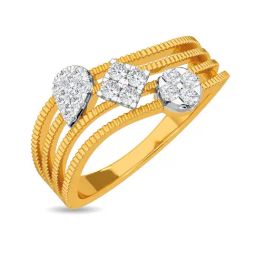 Kisna Diamond & Gold Jewellery Niam 14k (585) Diamond & Gold Ring For Women-picture-13