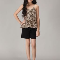 Unique Designers Animal Print Crepe Top-image-83