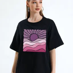 StyleCast Women Cotton Oversized Printed T-shirt-image-96