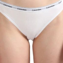 Calvin Klein Underwear White Solid Regular Fit Bikini Bottoms-image-7