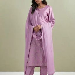 Priya Chaudhary Purple Ambrosia Embroidered Chanderi Silk Kurta-picture-36