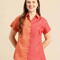 Qurvii Orange Casual Shirt-image-47