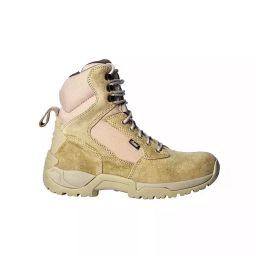 Allen Cooper Non-Metallic Thermoplastic Hard Toe Combat Boot High Ankle Rubber Sole Size 9 UK/India Beige, AC-6053-image-51