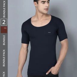 Dollar Bigboss Assorted Cotton Regular Fit Vest - Pack Of 2-picture-5