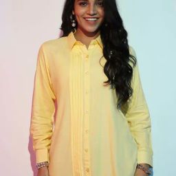 Libas Yellow Plain Shirt-image-4