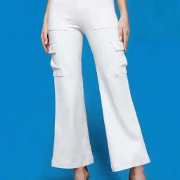 Miss Chase White Wide Leg High Rise Clean Look Regular Stretchable Denim Jeans-image-16