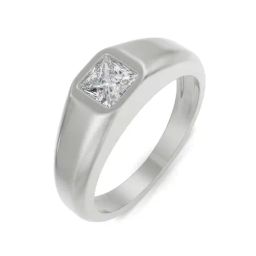 EMORI White Gold William Princess Cut Diamond Ring-image-32