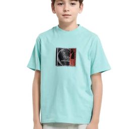 Rare Ones Boys Turq Cotton Graphic Print T-Shirt-picture-23