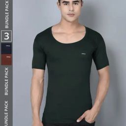 Dollar Bigboss Assorted Cotton Regular Fit Vest - Pack Of 3-picture-20