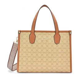 Lavie Mono Kelissa Beige Logo Leather Large Satchel-image-53