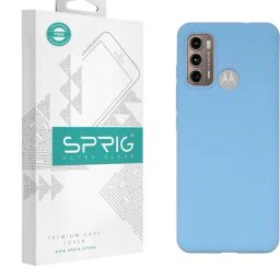 Sprig Liquid Silicone Back Cover for MOTOROLA G60 (Blue)-image-85