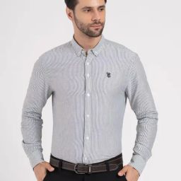 Red Tape Black Cotton Striped Relaxed Fit Shirt-picture-18