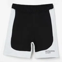 Fame Forever by Lifestyle Kids Black & Grey Cotton Color Block Shorts-image-57