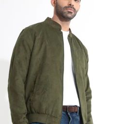 Rare Rabbit Green Regular Fit Solid Jacket-image-14