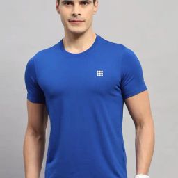 Rock.it Royal Blue Cotton Regular Fit T-Shirt-48