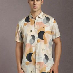 Louis Philippe Multicolor Cotton Slim Fit Printed Shirt-image-6